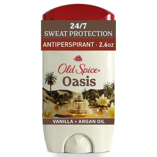 Old Spice Antiperspirant & Deodorant - Invisible Solid - Oasis - 2.6oz: Under Arm, Vanilla Scent, Normal Skin