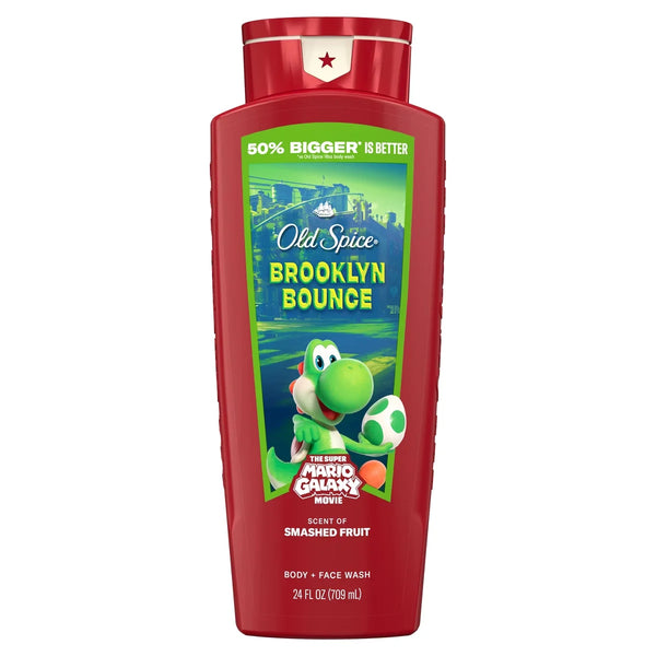 Old Spice x The Super Mario Galaxy Brooklyn Bounce Men's 24/7 Shower Fresh Body Wash - Scent of Smashed Fruit - 24 fl oz