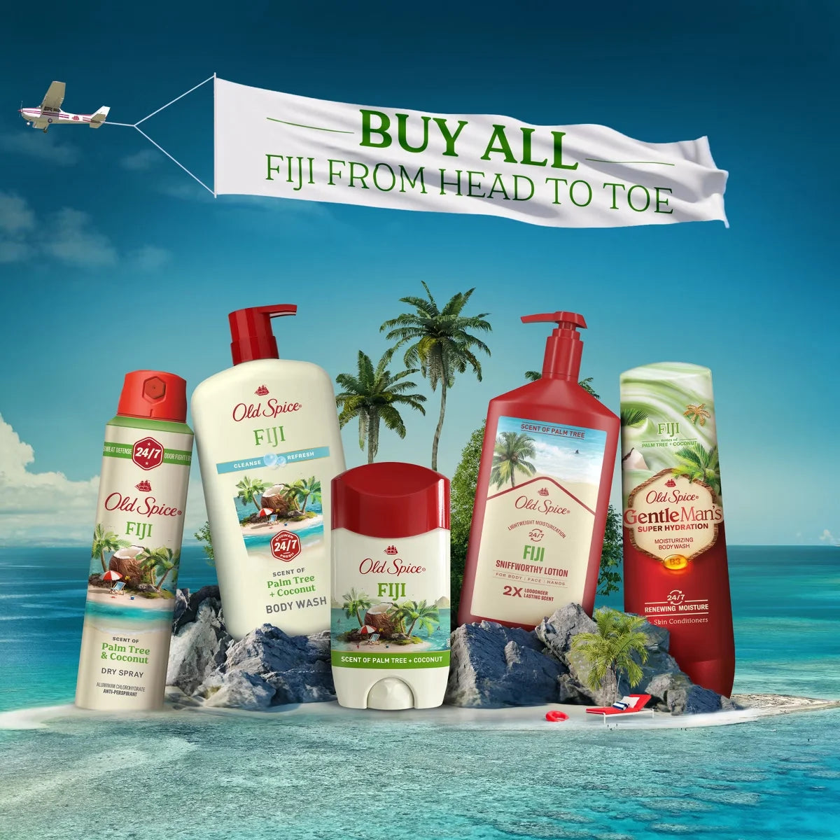 Old Spice Men's Invisible Dry Spray Antiperspirant & Deodorant - Fiji Scent - Fresher Collection - 4.3oz