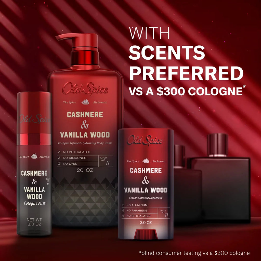 Old Spice x The Spice Alchemist Collection Cologne Infused Deodorant - Cashmere and Vanilla Wood - 3oz