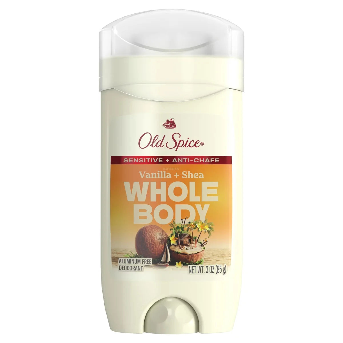 Old Spice Whole Body Solid Deodorant for Men - Vanilla & Shea - Aluminum-Free 3oz Main image