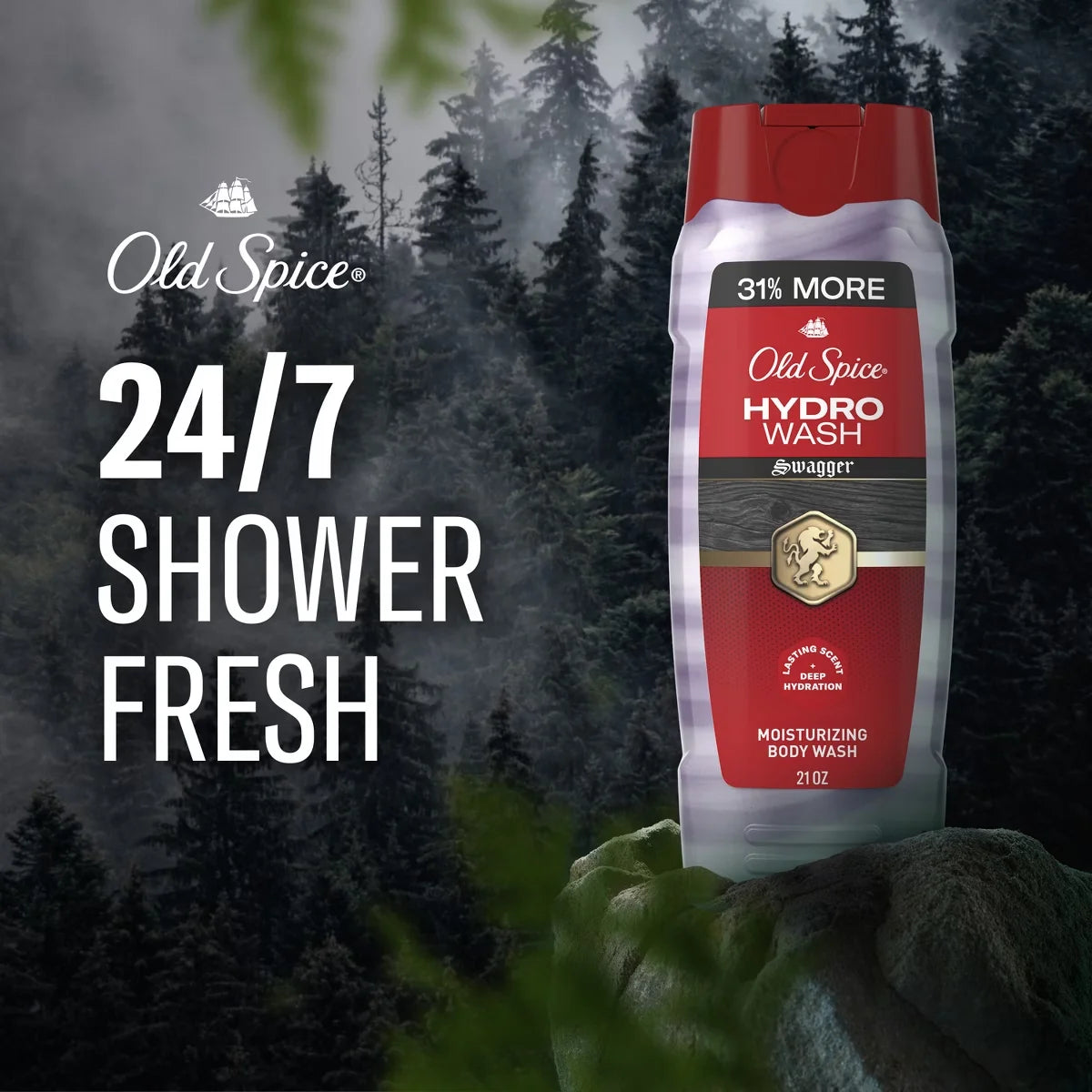 Old Spice Men's Moisturizing Hydro Body Wash - Swagger Scent - 21 fl oz: Liquid, Whole Body, Normal Skin, Deep Hydration Secondary image