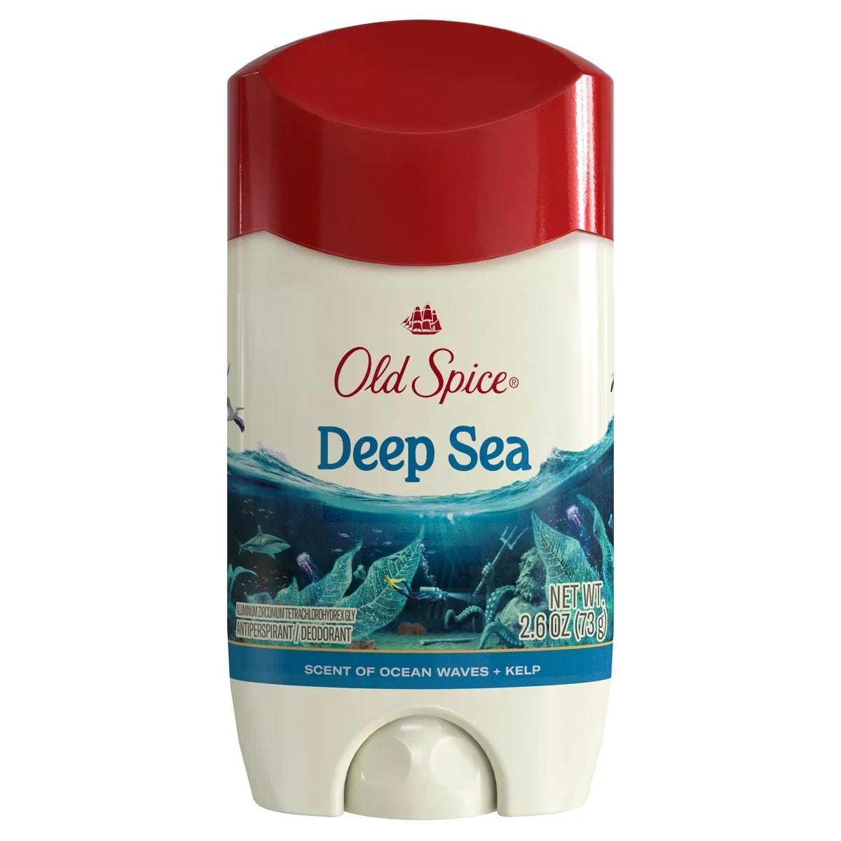 Old Spice Men's Deep Sea with Ocean Elements Antiperspirant & Deodorant - 2.6oz: Fresh Scent, Invisible Solid Main image