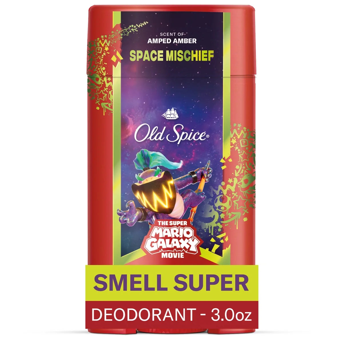 Old Spice x The Super Mario Galaxy Movie 24/7 Lasting Freshness Aluminum-Free Men’s Deodorant - Space Mischief - 3oz Main image