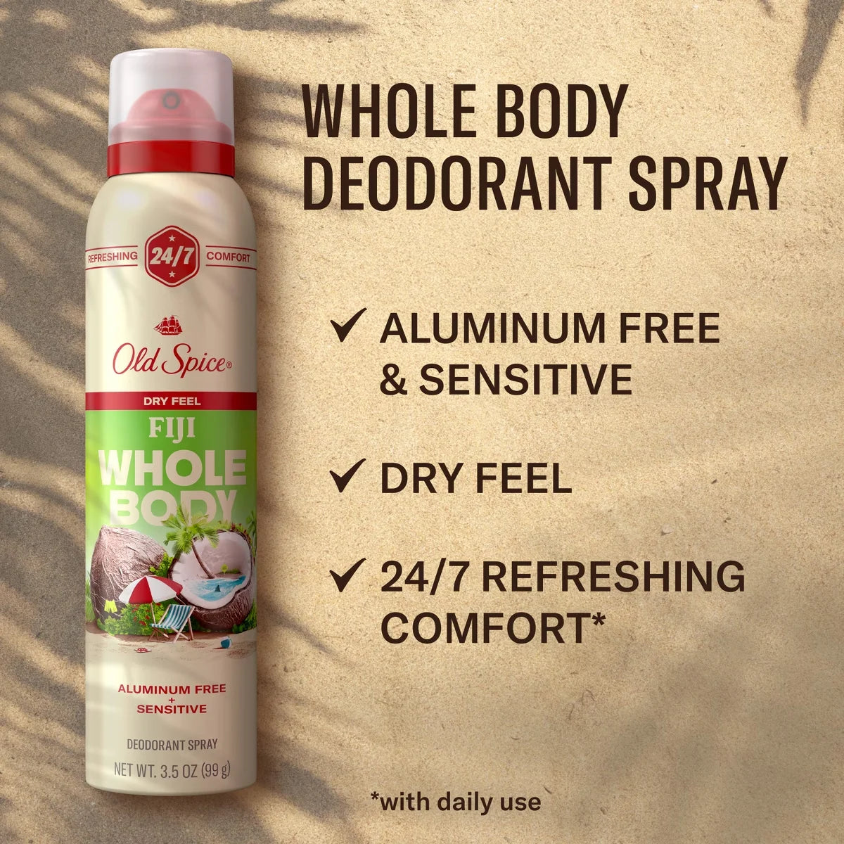Old Spice Whole Body Spray Deodorant for Men - Fiji - Aluminum-Free 3.5oz Secondary image
