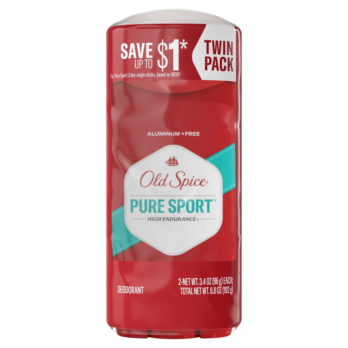 Old Spice High Endurance Deodorant for Men - Aluminum-Free - 3.4oz/2pk: Invisible Solid, Fresh Scent, For Normal Skin Main image