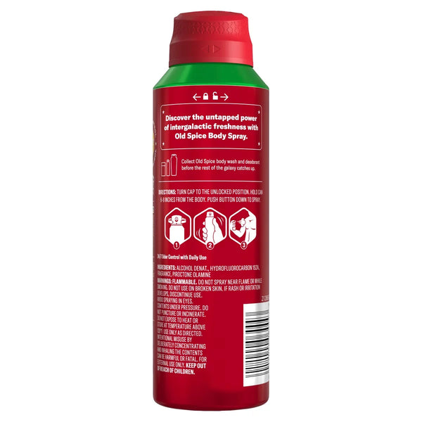 Old Spice x The Super Mario Galaxy 24/7 Odor Control Aluminum-Free Deodorant Body Spray - Desert Detour - 5.1 fl oz