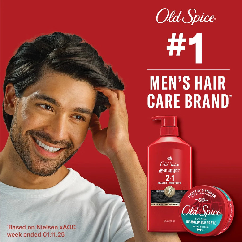 Old Spice Healthy & Strong Lightweight Hair Pomade Cream - 2.22oz