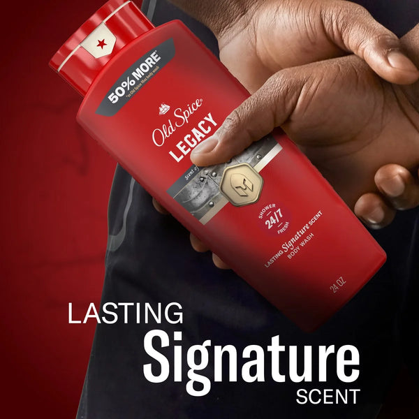 Old Spice Red Collection Men's Long-Lasting Fragrance Refreshing Clean Body Wash - Legacy - 24 fl oz