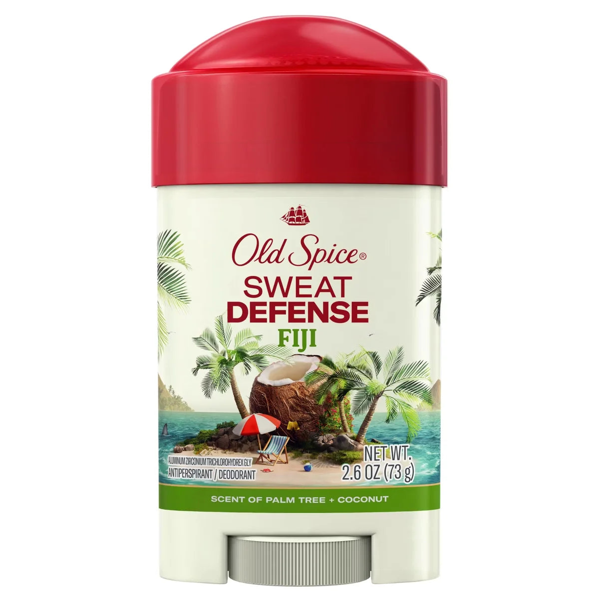 Old Spice Men's Antiperspirant & Deodorant Fiji Scent - 2.6oz: Invisible Solid, Under Arm Application, Animal By-Product-Free Main image