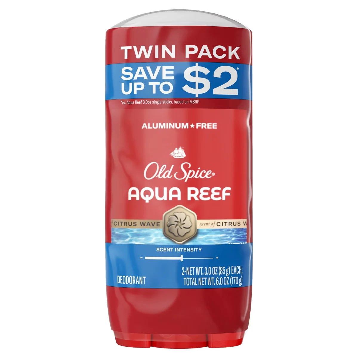 Old Spice Deodorant Aqua Reef Twin Pack - 3oz/2pk Main image