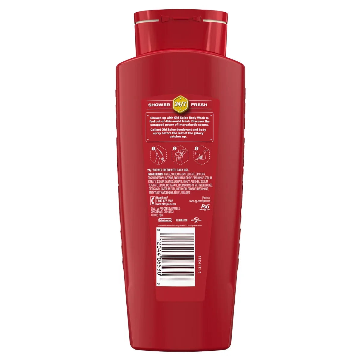 Old Spice x The Super Mario Galaxy Brooklyn Bounce Men's 24/7 Shower Fresh Body Wash - Scent of Smashed Fruit - 24 fl oz