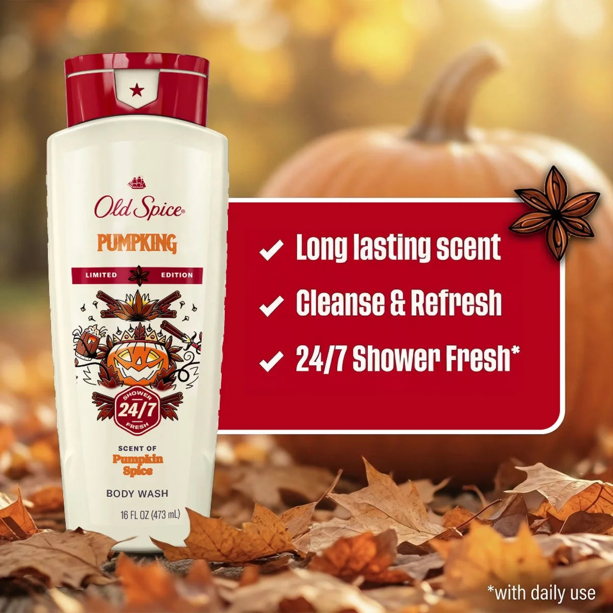 Old Spice Holidudes Body Wash - PumpKing - 16oz: Body Wash, Basic Cleansing, Whole Body, 16 oz Squeeze Bottle Secondary image