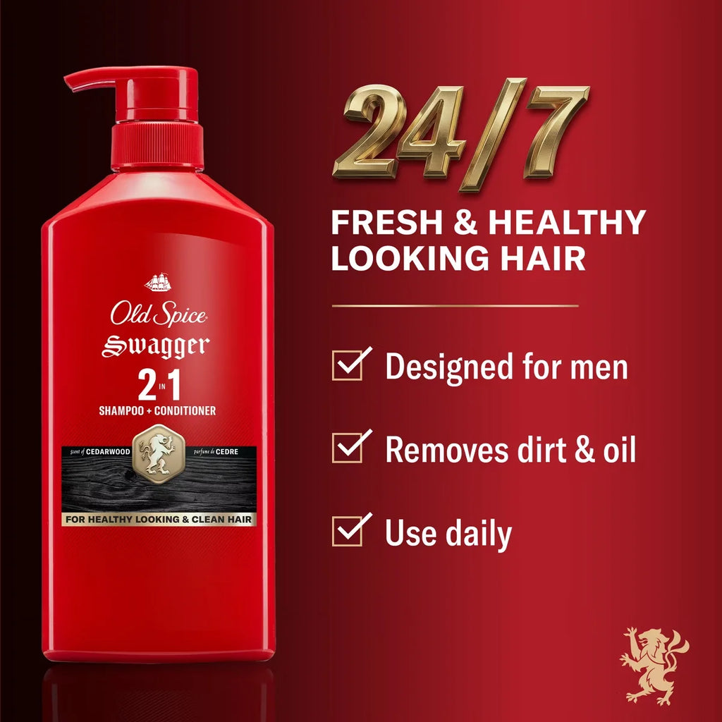 Old Spice Men's Swagger 2-in-1 Shampoo & Conditioner