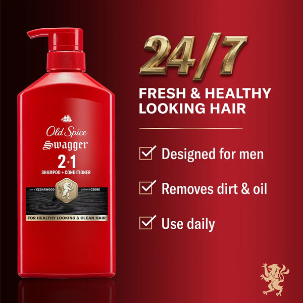 Old Spice Men's Swagger 2-in-1 Shampoo & Conditioner