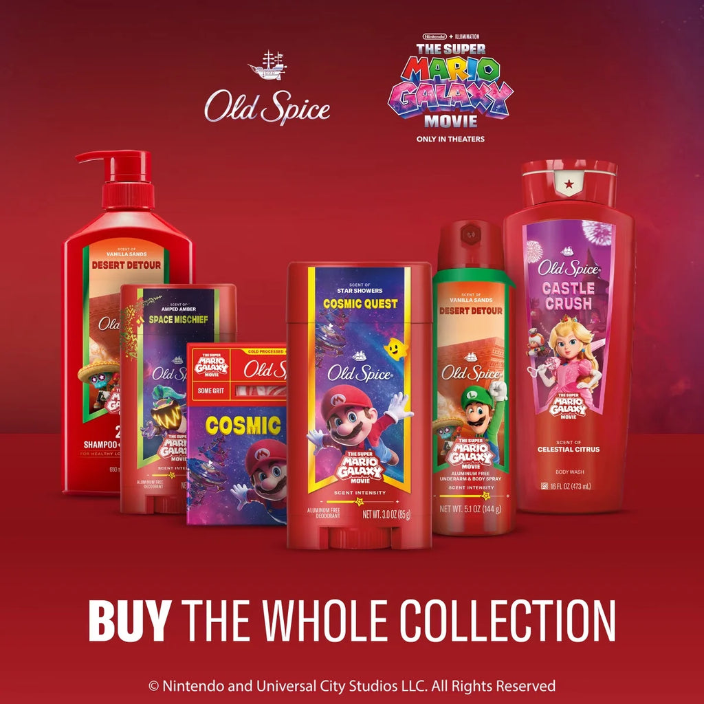 Old Spice x The Super Mario Galaxy Zero Grit - Men’s Desert Detour Cold Processed Bar Soap - Scent of Vanilla Sands - 5oz