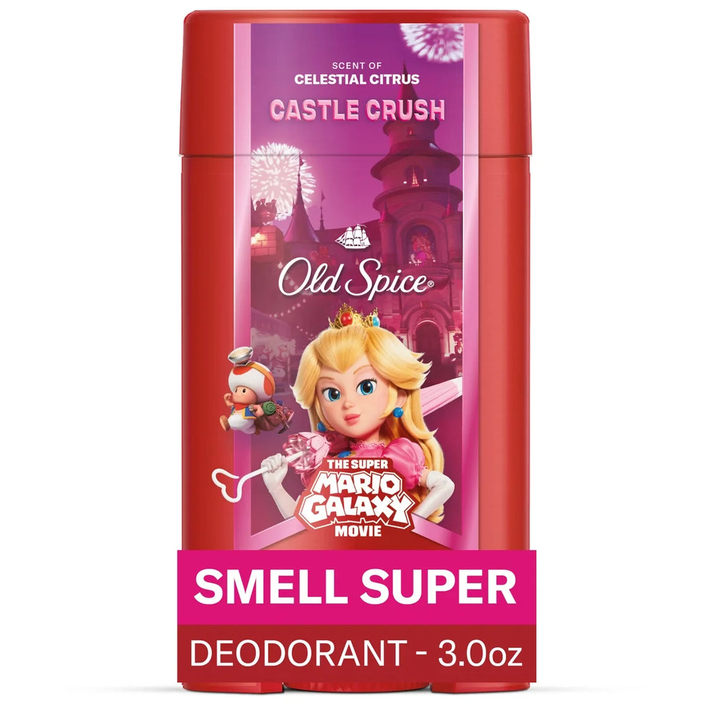 Old Spice x The Super Mario Galaxy Men’s 24/7 Lasting Freshness Aluminum-Free Deodorant - Castle Crush - 3oz