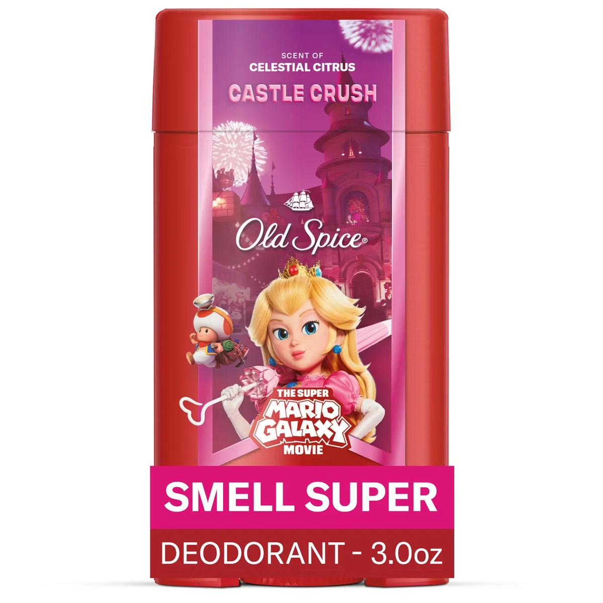 Old Spice x The Super Mario Galaxy Men’s 24/7 Lasting Freshness Aluminum-Free Deodorant - Castle Crush - 3oz Main image