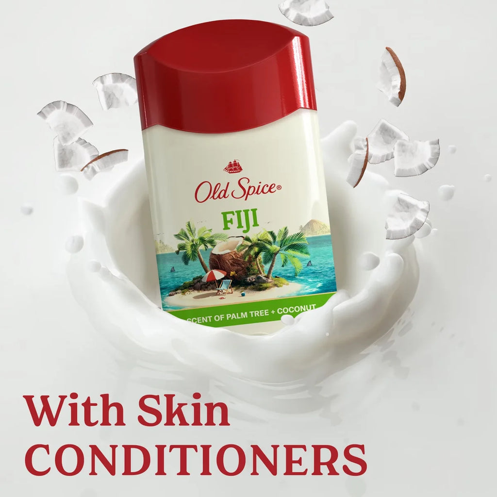 Old Spice Men's Fiji with Palm Tree Antiperspirant & Deodorant - 2.6oz: Paraben-Free, Invisible Solid, Under Arm