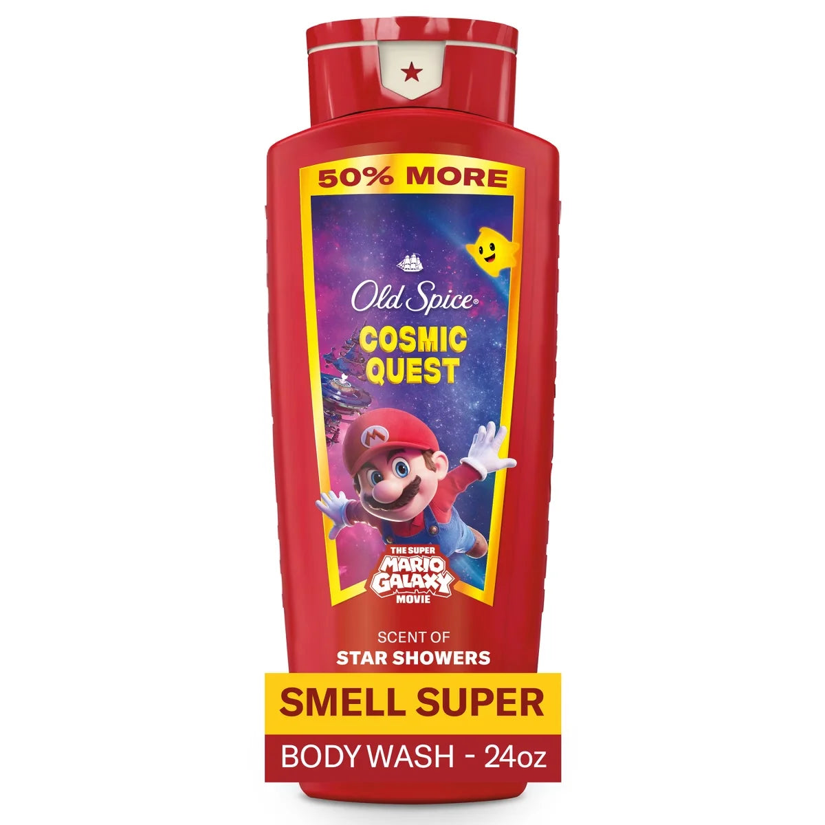 Old Spice x The Super Mario Galaxy Men's 24/7 Shower Fresh Cosmic Quest Body Wash - Scent of Star Showers - 24 fl oz Main image