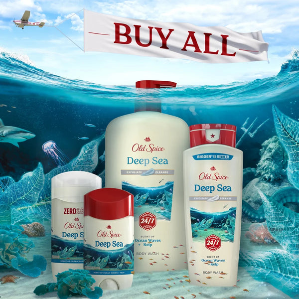 Old Spice Men's Deep Sea with Ocean Elements Antiperspirant & Deodorant - 2.6oz: Fresh Scent, Invisible Solid