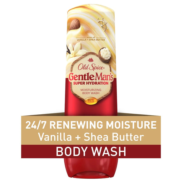 Old Spice Super Hydration Body Wash GentleMan's Blend for Deep Cleaning and 24/7 Renewing Moisture - Vanilla & Shea Butter - 20 fl oz