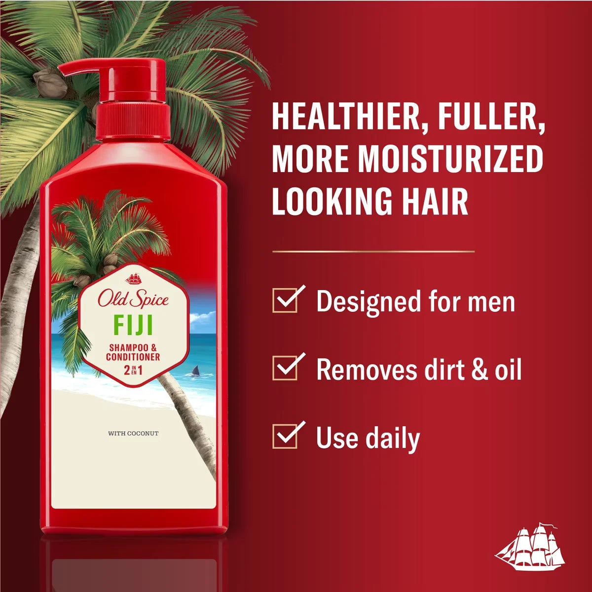 Old Spice Men's Fiji 2-in-1 Shampoo & Conditioner Secondary image