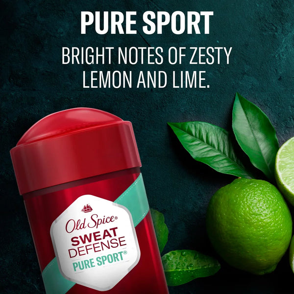 Old Spice Hardest Working Collection Sweat Defense Solid Antiperspirant & Deodorant Pure Sport Plus Twin Pack - 2.6oz